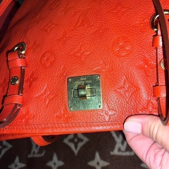 LOUIS VUITTON EMPREINTE LEATHER RED CITADINE PM TOTE BAG - Picture 12 of 14